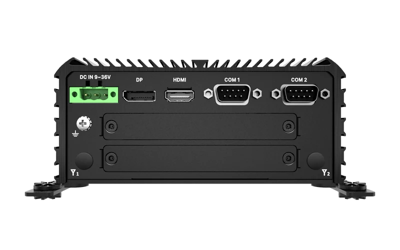 RCO-1000-ASL-20 Fanless Mini Computer with Intel® Atom® x7433RE/x7835RE Processors, 1x DP, 1x HDMI, 4x USB, 1x 2.5" SATA HDD Bay