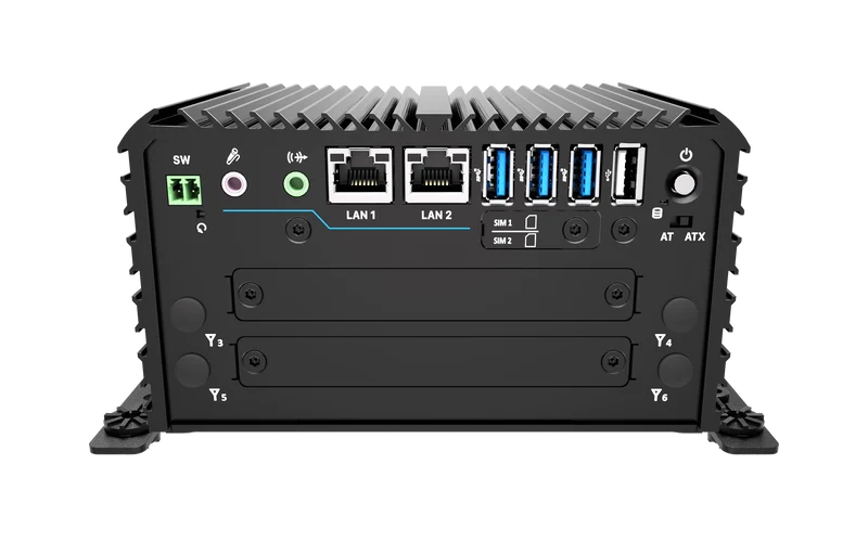 RCO-1000-ASL-30 Fanless Mini Computer with Intel® Atom® x7433RE/x7835RE Processors, 1x DP, 1x HDMI, 4x USB, 1x 2.5" SATA HDD Bay