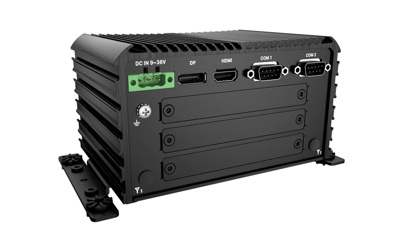 RCO-1000-ASL-30 Fanless Mini Computer with Intel® Atom® x7433RE/x7835RE Processors, 1x DP, 1x HDMI, 4x USB, 1x 2.5" SATA HDD Bay