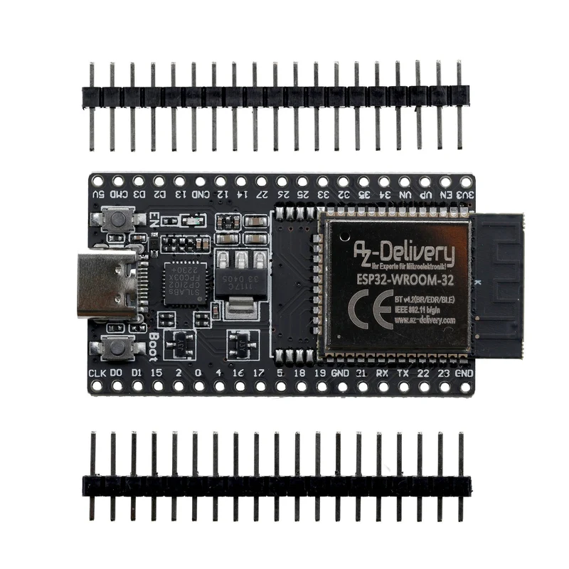 ESP32 Board Dev Kit C V4 NodeMCU WLAN WiFi Development Board unverlötet mit USB-C Anschluss kompatibel mit Arduino