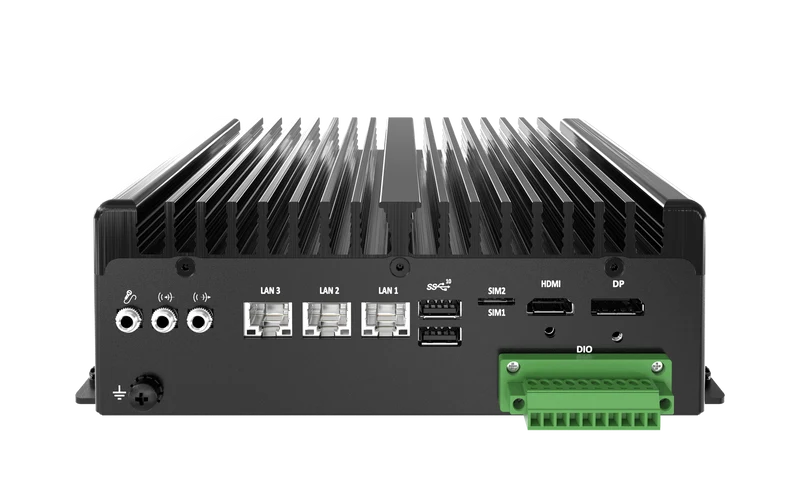 BCO-1000-ADLN-B_3L Fanless Mini Computer with Intel® IoTG N97/Intel® Atom® x7835RE Processors, 1x DP, 1x HDMI, 2x COM, 3x LAN, 1x 2.5" Drive Bay