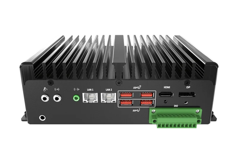 BCO-1000-ADLN_2L Fanless Mini Computer with 12th Gen Intel® IoTG N97 Processor, 1x DP, 1x HDMI, 2x COM, 2x LAN, 1x 2.5" Drive Bay