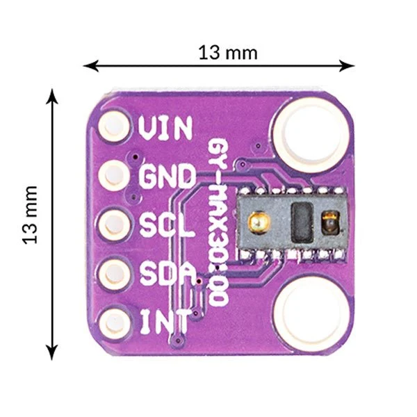 MAX30100 Breakout Board - Integrierte Pulsoximetrie und Herzfrequenzsensor-Lösung, kompatibel mit Arduino und Raspberry Pi