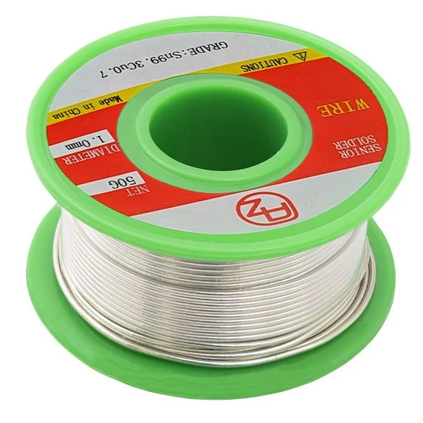 Lötdraht 1mm Sn99.3Cu0.7 | Bleifreies Lötflussmittel | für elektrisches Löten | Kolophoniumkern | Elektrische Lötkomponenten Reparatur und DIY