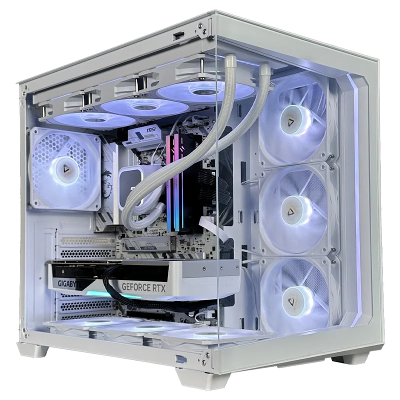 EGEMONE VS1 - Pc gaming Ryzen 7 9700X, RTX 5070 12GB WHITE, Ram 32Gb 6000Mhz Ddr5, SSD NVMe 1000Gb, Dissipatore a Liquido 360mm WHITE, Windows 11 Pro