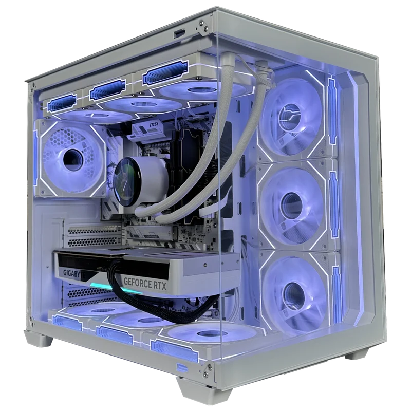 TITANO VS5 - Pc gaming Ryzen 5 9600X, RTX 5070 Ti 16GB , Ram 32Gb 6000Mhz Ddr5, SSD NVMe 1000Gb, Dissipatore a Liquido 360mm LCD 2.1 WHITE, Windows 11 Pro