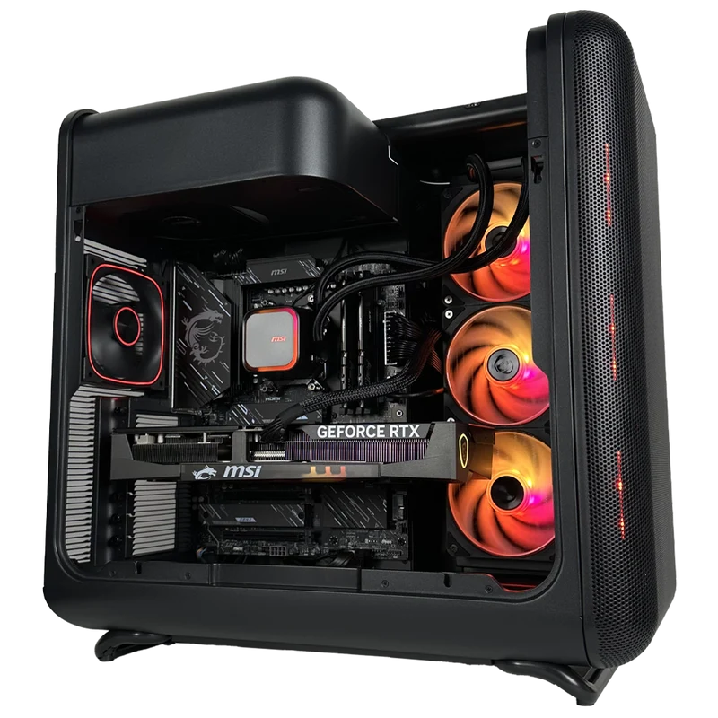 EGEMONE V17 - Pc gaming Ryzen 5 9600X, RTX 5070 12GB, Ram 32Gb 6000Mhz Ddr5, SSD NVMe 1000Gb, Dissipatore a Liquido 360mm, Windows 11 Pro