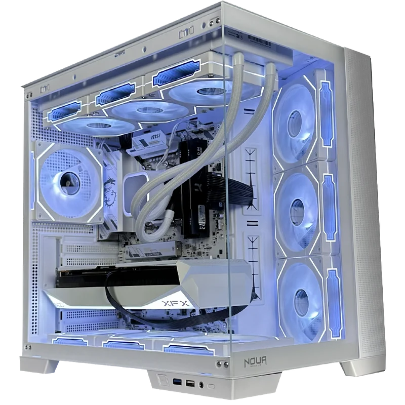 TITANO PS1 - Pc gaming Intel i9 14900K, RTX 5080 16Gb WHITE, Ram 32Gb Ddr5 6000Mhz, SSD NVMe 1000 Gb, Wifi, Dissipatore a Liquido 360mm WHITE, Windows 11 Pro