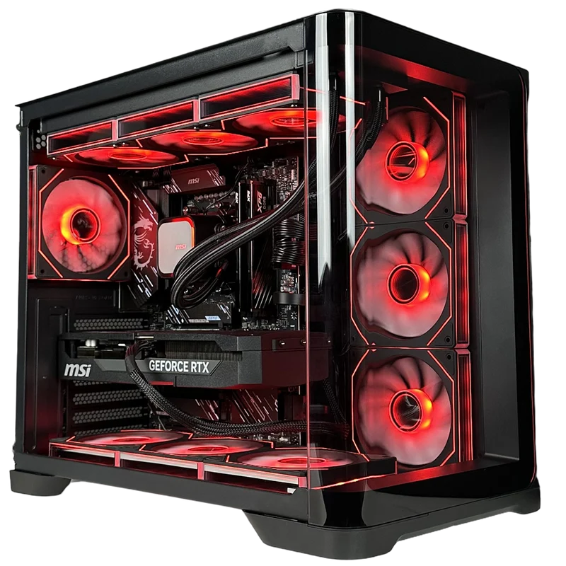 TITANO V4 - Pc gaming Ryzen 7 9800X3D, RTX 5080 16GB, Ram 32Gb 6000Mhz Ddr5, SSD NVMe 1000Gb, Dissipatore a Liquido 360mm, Windows 11 Pro
