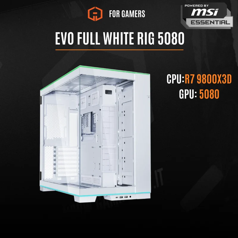 EVO FULL WHITE Rig 5080 POWERD BY MSI