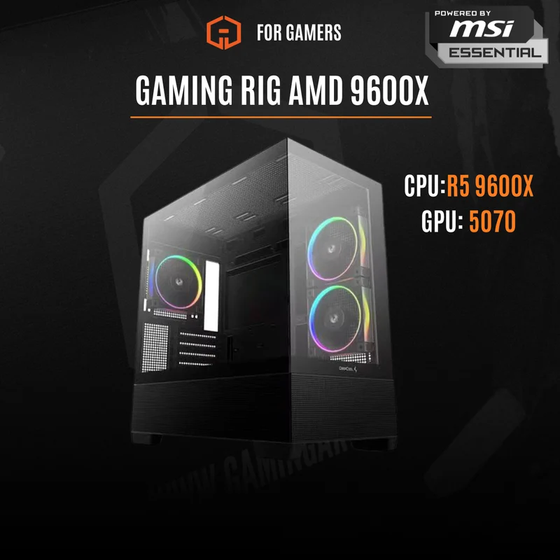 GAMING RIG AMD 9600X - 5070 POWERD BY MSI