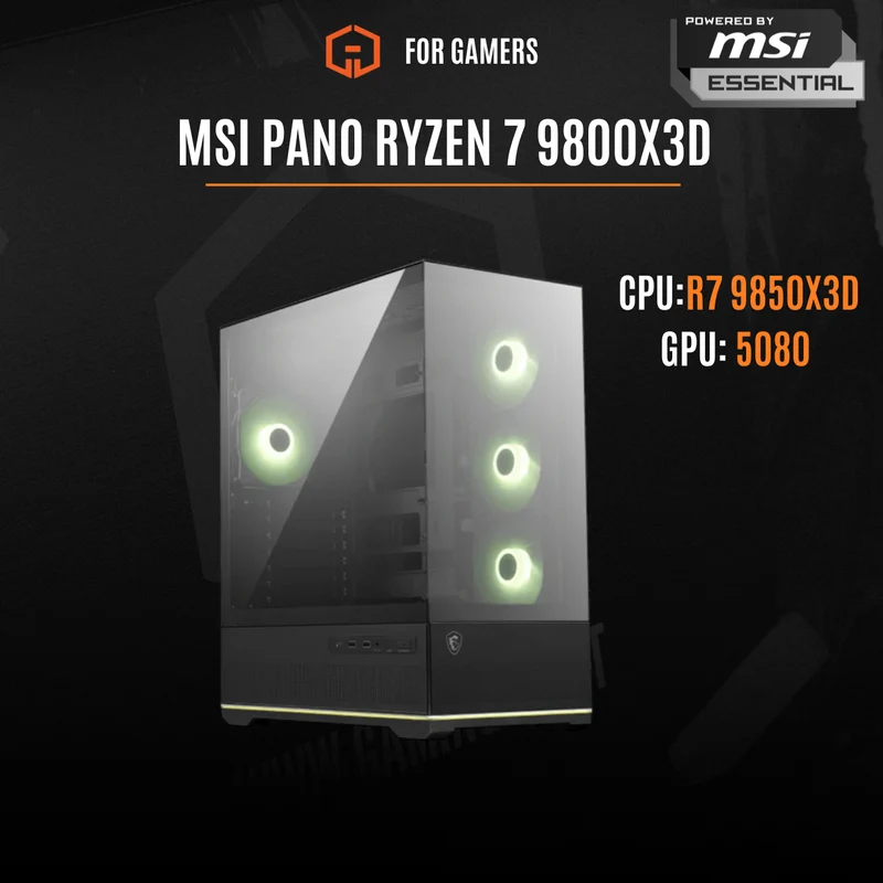 MSI PANO RYZEN 7 9800X3D - 5080 Powered By MSI