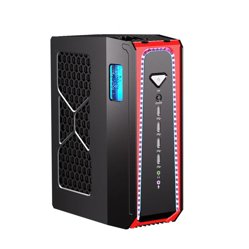Mini Gaming PC Liquid Cooling, Desktop Computer, RTX40 50 Serial GPU, 8K, Optical, WiFi 6e, Windows 11 Pro