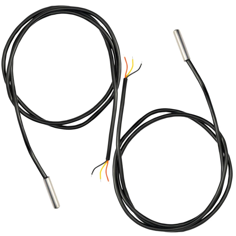 DS18B20 1M Kabel digitaler Edelstahl Temperatursensor ohne Schrumpfschlauch, kompatibel mit Arduino und Raspberry Pi