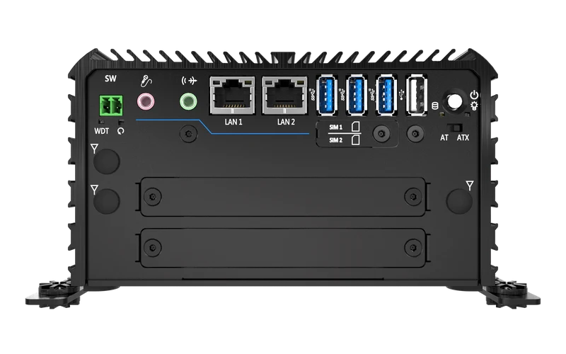 RCO-1000-EHL-30 Fanless Mini Computer with Intel® Atom® X6425E Processor, 2x DP, 2x COM, 1x 2.5" SATA HDD Bay