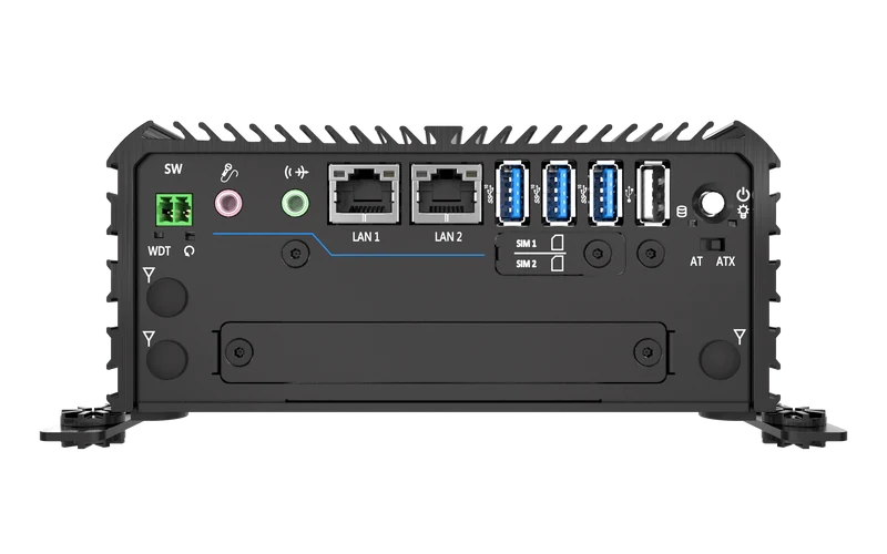 RCO-1000-EHL-20 Fanless Mini Computer with Intel® Atom® X6425E Processor, 2x DP, 2x COM, 1x 2.5" SATA HDD Bay