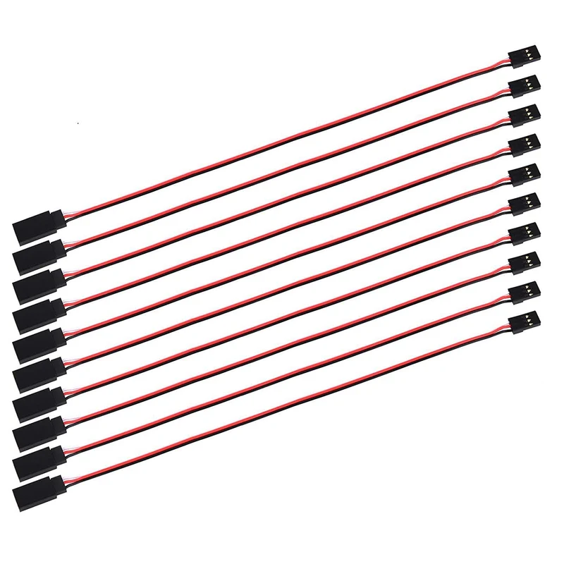 10 Stück Servo Verlängerungskabel Anschlusskabel 320mm 12,59 inch 3 Pin Kabel Männlich zu Weiblich JR Stecker für RC Flugzeug