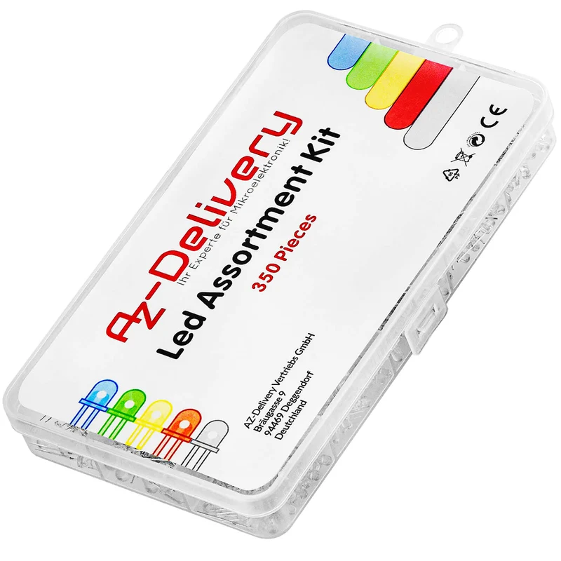 LED Leuchtdioden Sortiment Kit, 350 Stück, 3mm & 5mm, 5 Farben