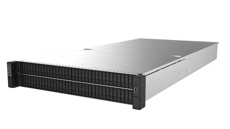FlacheSAN2N108M-D5 2U with 108x hot-swappable Intel® EDSFF (E1.L) NVMe SSD bays