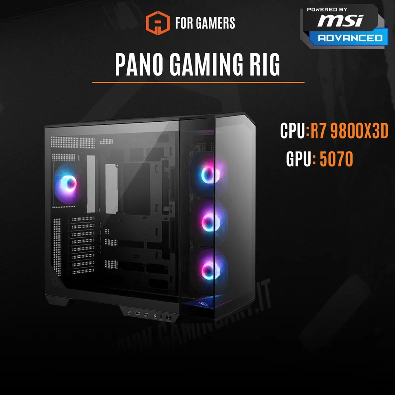 PANO GAMING RIG 9800X3D - 5070 POWERD BY MSI
