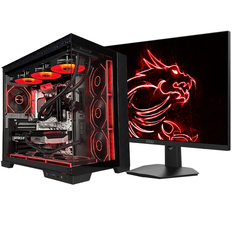 EGEMONE V13 - Pc gaming Ryzen 5 9600X, RX 9060 XT 16GB, Ram 32Gb 6000Mhz Ddr5, SSD NVMe 1000Gb, Dissipatore a Liquido 360mm, Monitor Gaming MSI MAG 274F 27", Windows 11 Pro