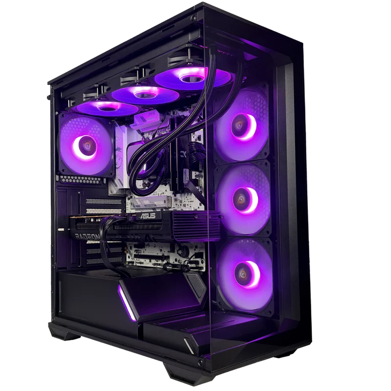 EGEMONE V8 - Pc gaming Ryzen 7 7800X3D, RX 9070 XT 16GB, Ram 32Gb 6000Mhz Ddr5, SSD NVMe 1000Gb, Dissipatore a Liquido 360mm, Windows 11 Pro
