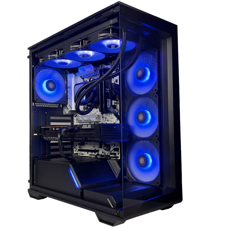 EGEMONE V8 - Pc gaming Ryzen 7 7800X3D, RX 9070 XT 16GB, Ram 32Gb 6000Mhz Ddr5, SSD NVMe 1000Gb, Dissipatore a Liquido 360mm, Windows 11 Pro