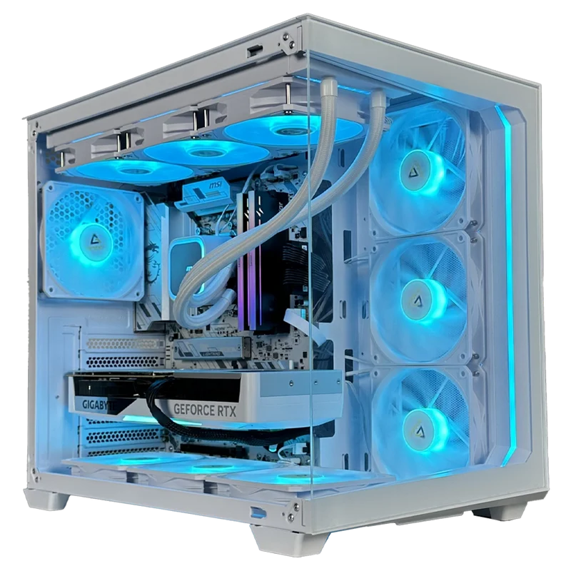 TITANO VS4 - Pc gaming Ryzen 7 7800X3D, RTX 5070 Ti 16GB WHITE, Ram 32Gb Ddr5 6000Mhz, SSD NVMe 1000Gb, Dissipatore a Liquido 360mm WHITE, Windows 11 Pro