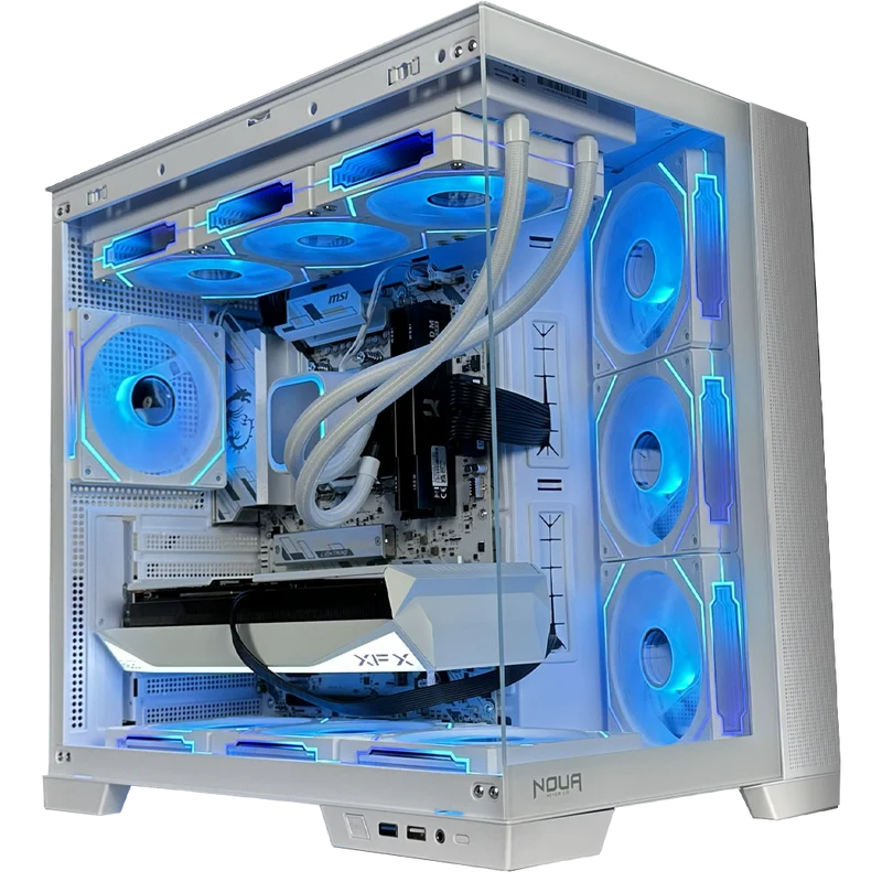 TITANO VS2 - Pc gaming Ryzen 7 9800X3D, RTX 5070 Ti 16Gb WHITE, Ram 32Gb Ddr5 6000Mhz , SSD NVMe 1000 Gb, Dissipatore a Liquido 360mm WHITE, Windows 11 Pro