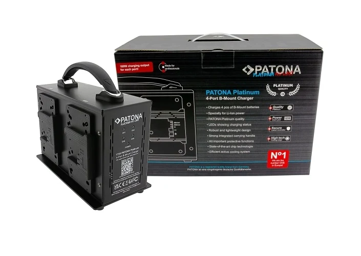 PATONA CARICA BATTERIE PLATINUM B-MOUNT 4 CANALI