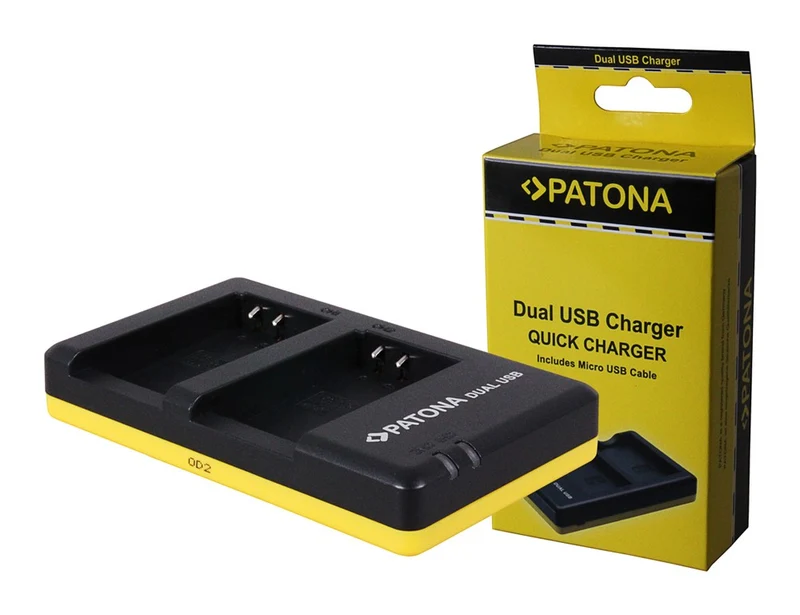 PATONA DUAL QUICK-CHARGER F.NIKON ENEL20 EN-EL20 INCL. MICRO-USB CABLE