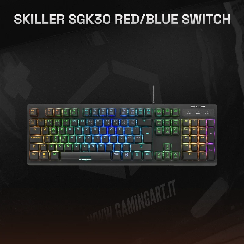 TASTIERA SKILLER SGK30 RED/BLUE SWITCH