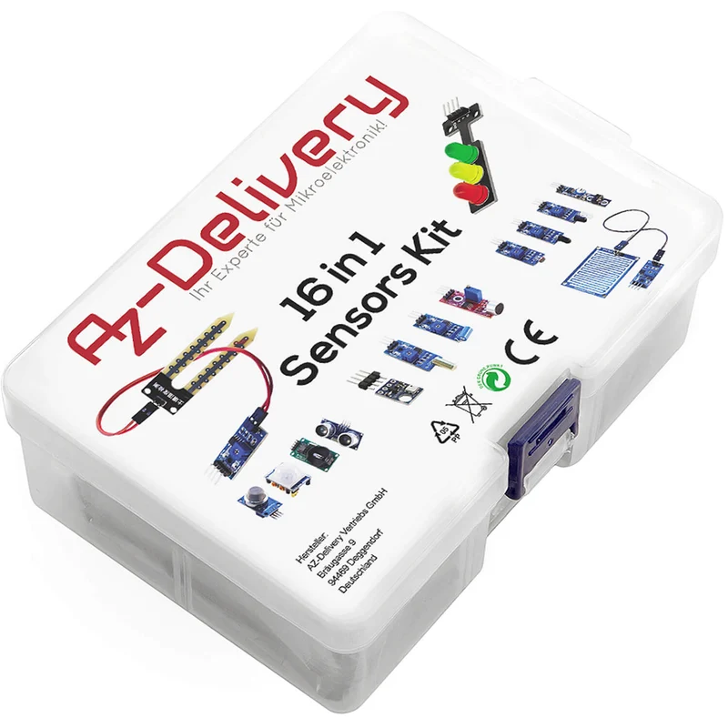 16 in 1 Kit Zubehörset mit Sensoren und Modulen kompatibel mit Arduino und Raspberry Pi