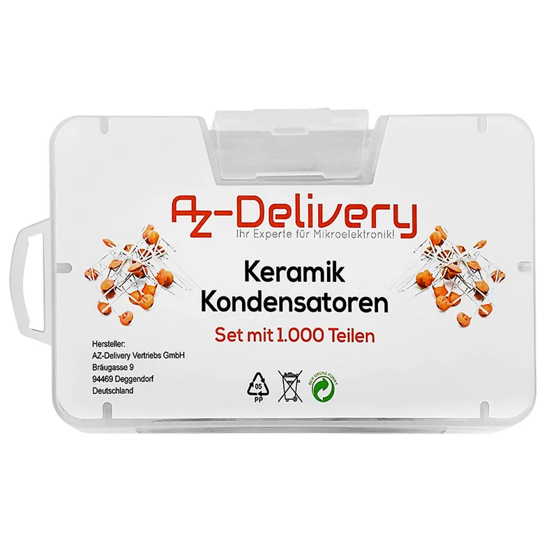 Kondensator Sortiment Keramik Kondensatoren 1000 Teile, 50 Sorten je 20 Stück
