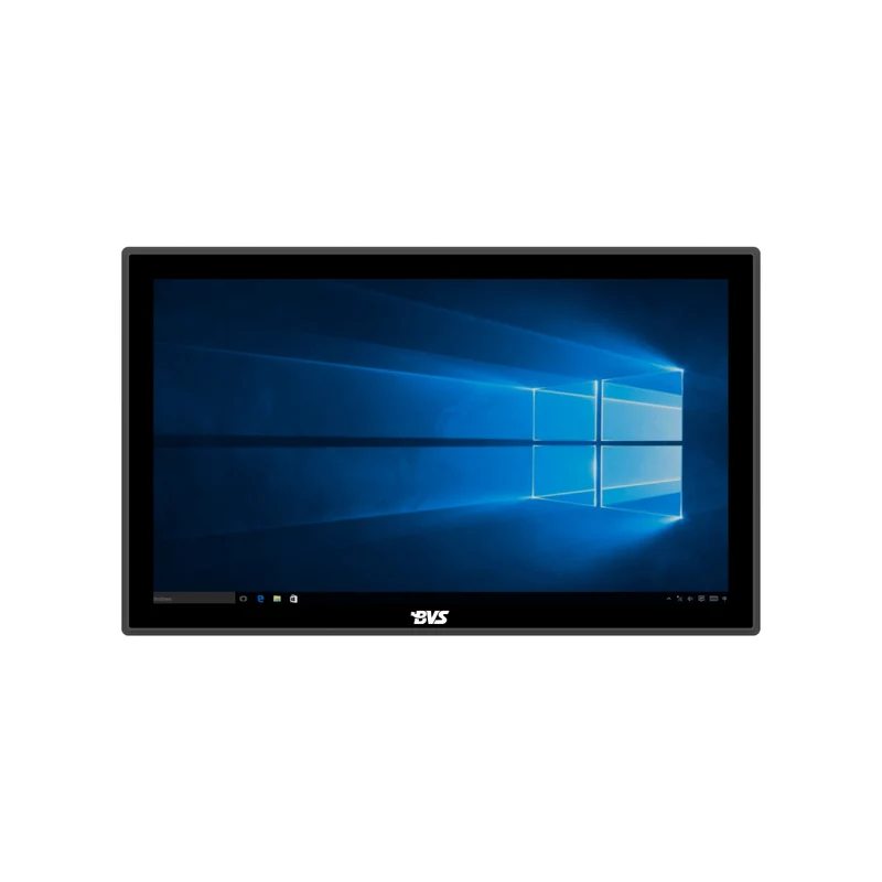 BVS-QG215NL 21.5 inch Flush Mount Panel PC, Intel Core i5, 8GB+128GB, 1920×1080 Capacitive Touch, Fanless Aluminum Case, HD & VGA Output, LAN, Windows 10 for HMI & Machine Control