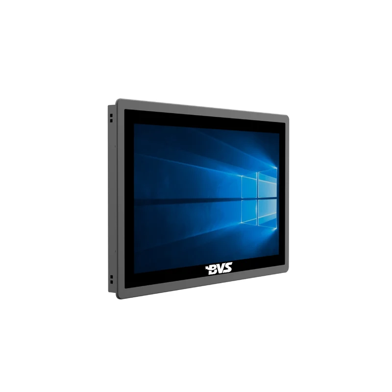 BVS-QG185WL 18.5-inch Embedded Industrial Panel PC, IP65 Front, Intel Core i5, 8GB+128GB, 1366×768 Capacitive Touch, Fanless Aluminum Case, Windows 10 for HMI & Machine Control