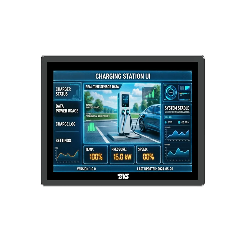 BVS‑QG‑170WL 17 Inch Square External Bezel Industrial Touch Panel PC, Front‑Mount Flange Design, 6th Gen Intel Core i5, Windows Linux Retrofit Workstation