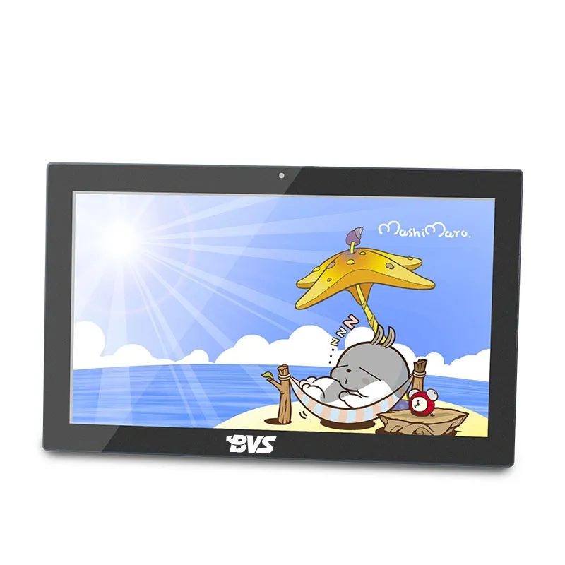 BVS‑ZR215 21.5 Inch ABS Plastic Android Touch All‑in‑One Kiosk, RK3566 2GB+32GB, Debian Linux Interactive Digital Signage, Black White Wall‑Mount Commercial Panel