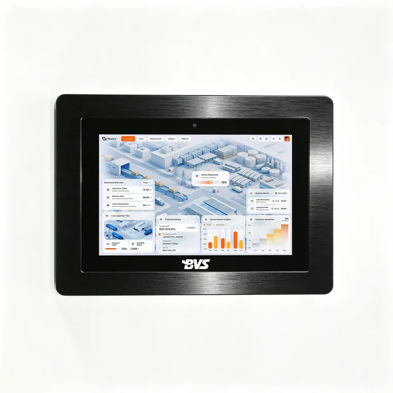 BVS-QR101-07 10.1'' Android touch screen all in one pc with Embedded Metal Frame for Industrial Display,2MP Std Optional 5MP/8MP Camera