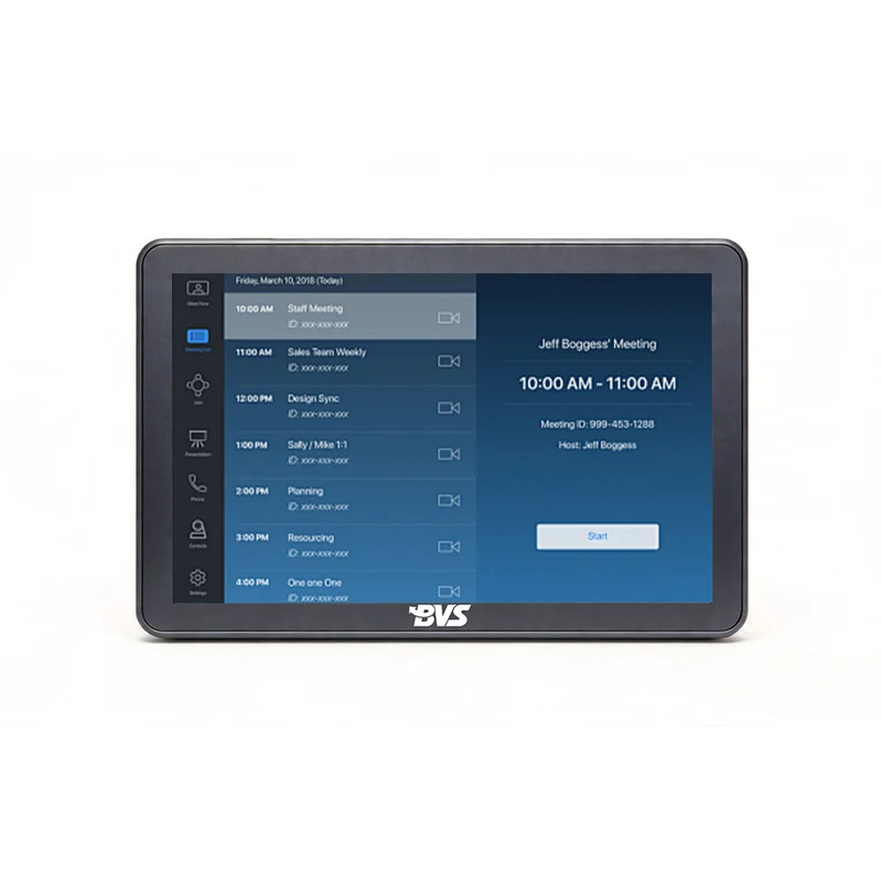 BVS-QR101 V3.0 10.1'' Android PoE Touch Panel – Metal Black Housing, LAN + RS485 + OTG + TypeC, Smart Meeting & Industrial HMI