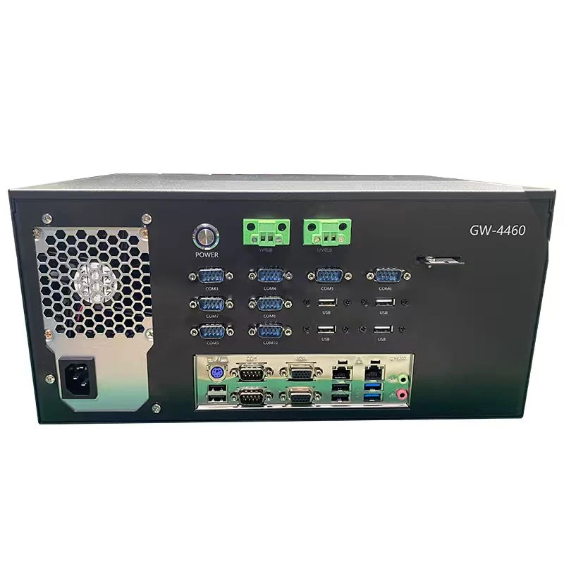 BVS GW-G Industrial Computer, Core i5 8th Gen, 8GB RAM 128GB SSD, Multi-I/O Fanless Industrial PC with 10 COM, 10 USB, Dual LAN and PCIe x16 for Machine Vision, CNC & Industrial Inspection