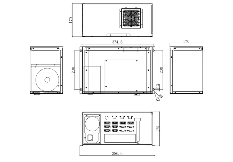 BVS GW-G Industrial Computer, Core i5 8th Gen, 8GB RAM 128GB SSD, Multi-I/O Fanless Industrial PC with 10 COM, 10 USB, Dual LAN and PCIe x16 for Machine Vision, CNC & Industrial Inspection