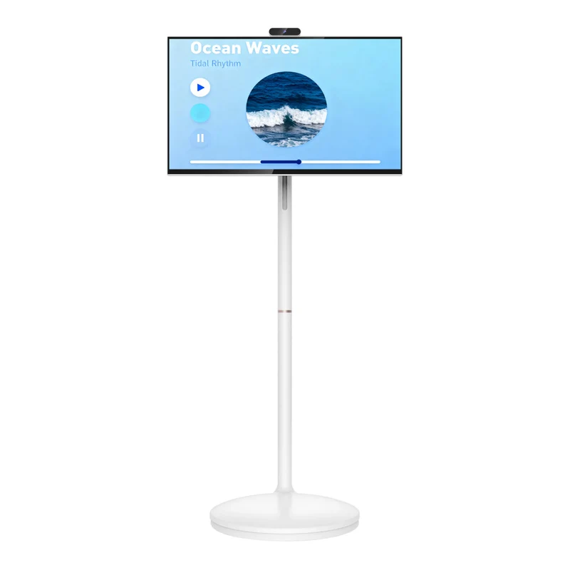 BVS-HK 27 Inch Rolling TV on Wheels for Outdoor World Cup Party – Touch Screen Android Google Store