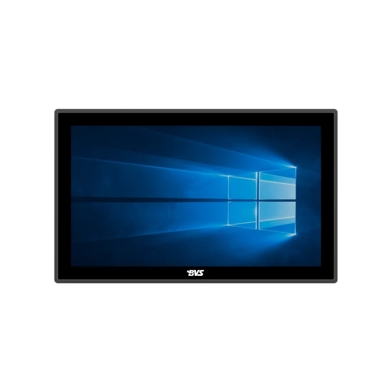 BVS-QG185NL 18.5 inch Flush Mount Panel PC, Intel Core i5, 8GB+128GB, 1366×768 Capacitive Touch, LAN, HD+VGA, 4×USB, Fanless Aluminum Case, Windows 10 for HMI & Machine Control