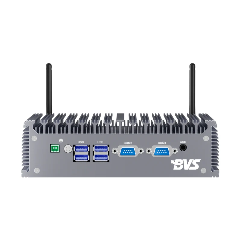 BVS GW-B Plus Fanless Embedded Industrial PC, Intel Core i5 5th Gen, 8GB RAM 128GB SSD, Aluminum Alloy Computer with Phoenix Terminal & COM Ports