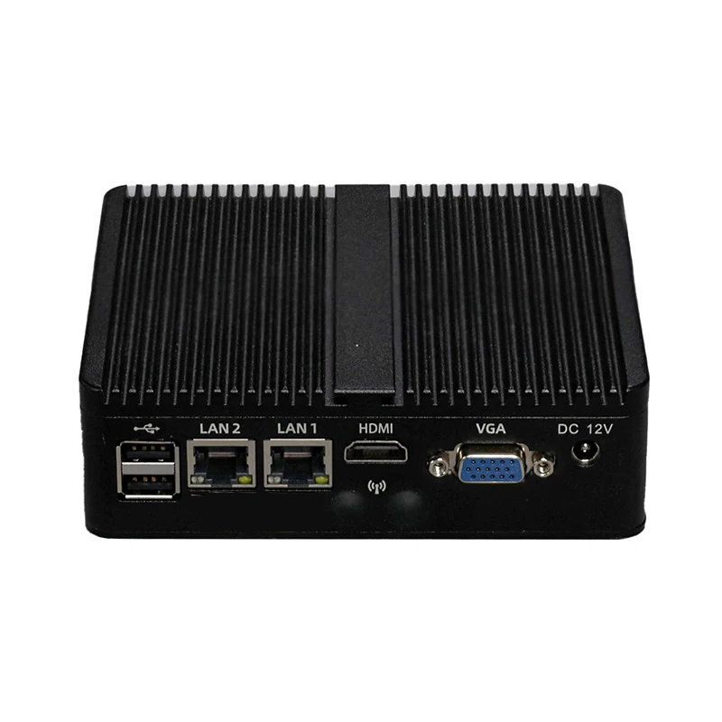 BVS GW-A Fanless Industrial Mini PC, Intel J1900/J4125/N2840 Processor, Dual LAN, HDMI & VGA, Dual RS232 COM, Metal Embedded Computer for Industrial Automation