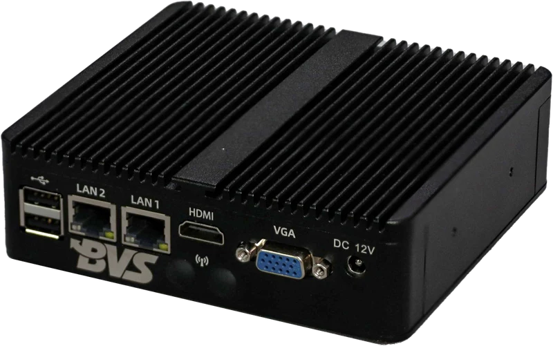 BVS GW-A Fanless Industrial Mini PC, Intel J1900/J4125/N2840 Processor, Dual LAN, HDMI & VGA, Dual RS232 COM, Metal Embedded Computer for Industrial Automation