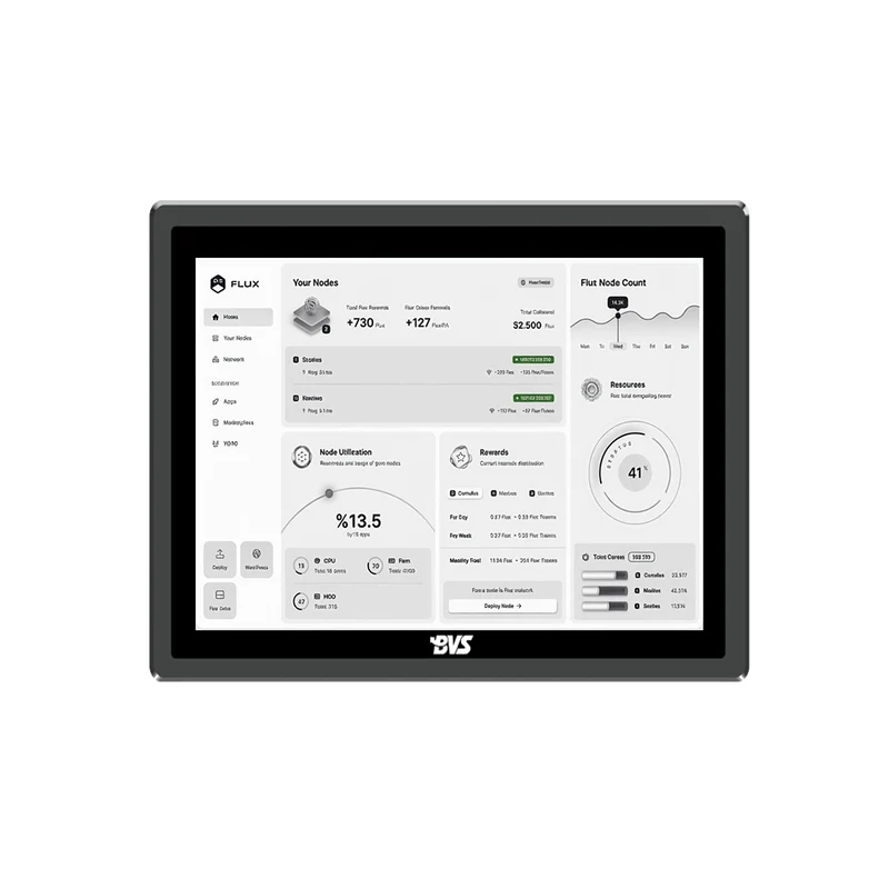 BVS-QG150WL 15-inch Industrial All-in-One PC, Intel Core i5, 8GB+128GB, Capacitive Touch, Fanless Aluminum Panel, Windows 10 for HMI, Machine Control & Production Monitoring