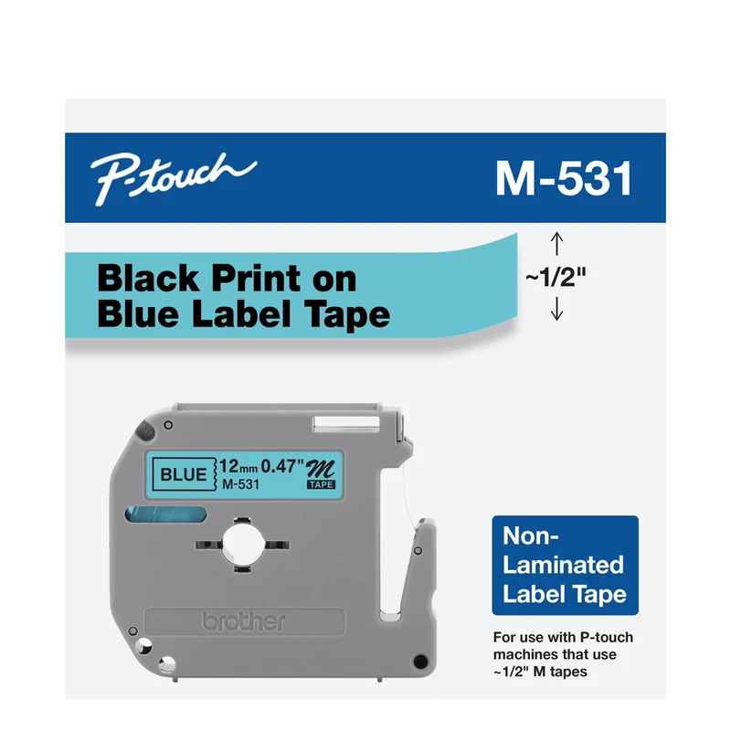 Brother P-Touch M Series Tape Cartridge for P-Touch Labelers