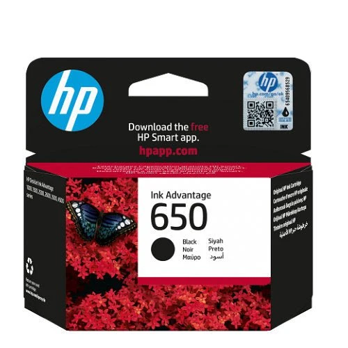 HP 650 Black Original Ink Advantage Cartridge